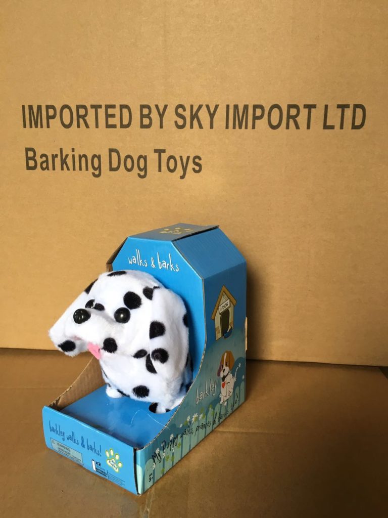 Picture of Soft Stuffed Realistic Plush Furry Electric Walking and Barking Dog Toy ...