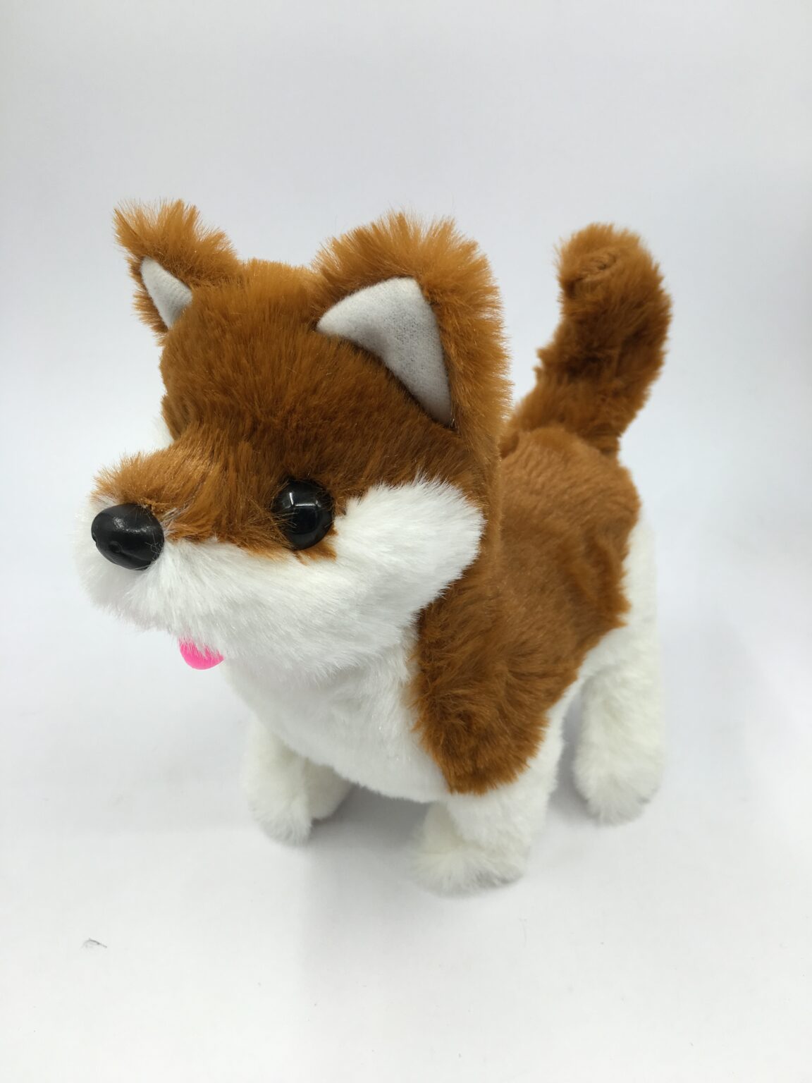 Soft Plush Stuffed Animal shaped Dog toy , Battery operated Barking