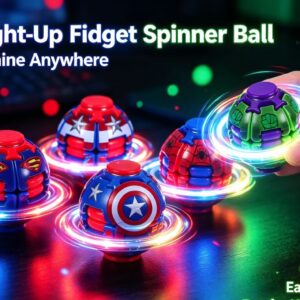 Hero Series Fidget Spinner Ball, Light‑Up, Stress Relief Brain Teaser Toy, Portable to Carry