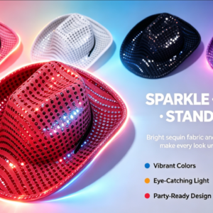 Alternative view of Party Sequin Wide Brim Cowboy Hat
