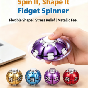 Metallic Finger Press Fidget Spinner, Stress Relief Educational Fidget Toy