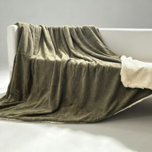Alternative view of Flannel & Sherpa Double-sided Warm Blanket